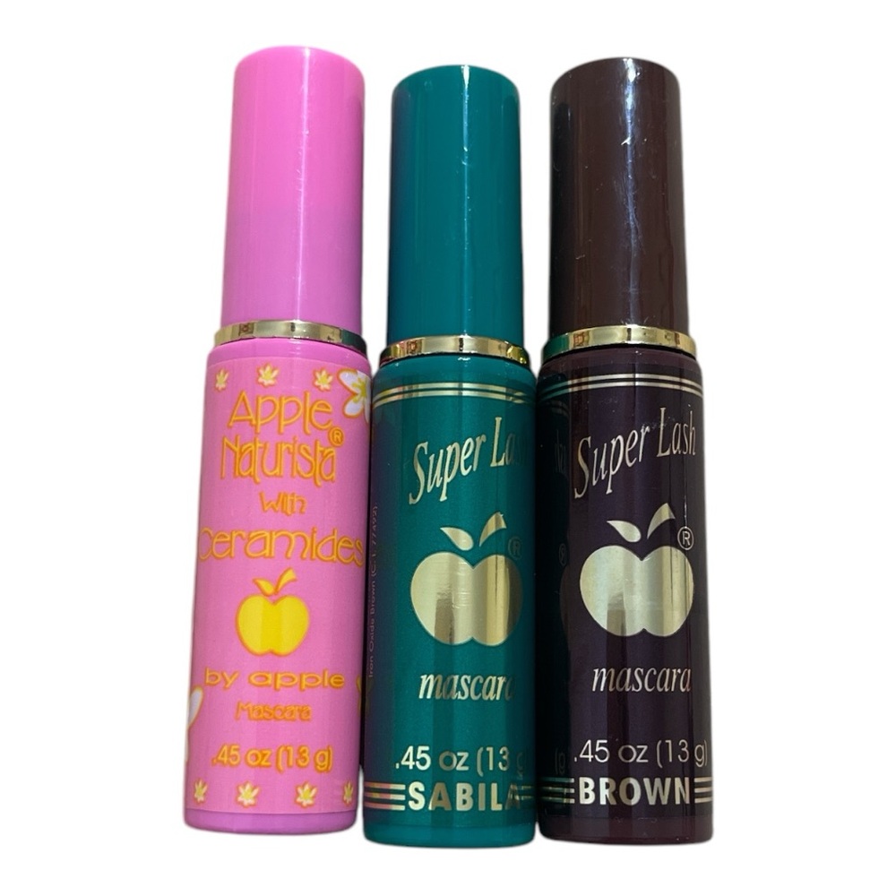 Apple Naturist and Super Lash Mascara Set - Pink, Green, Brown